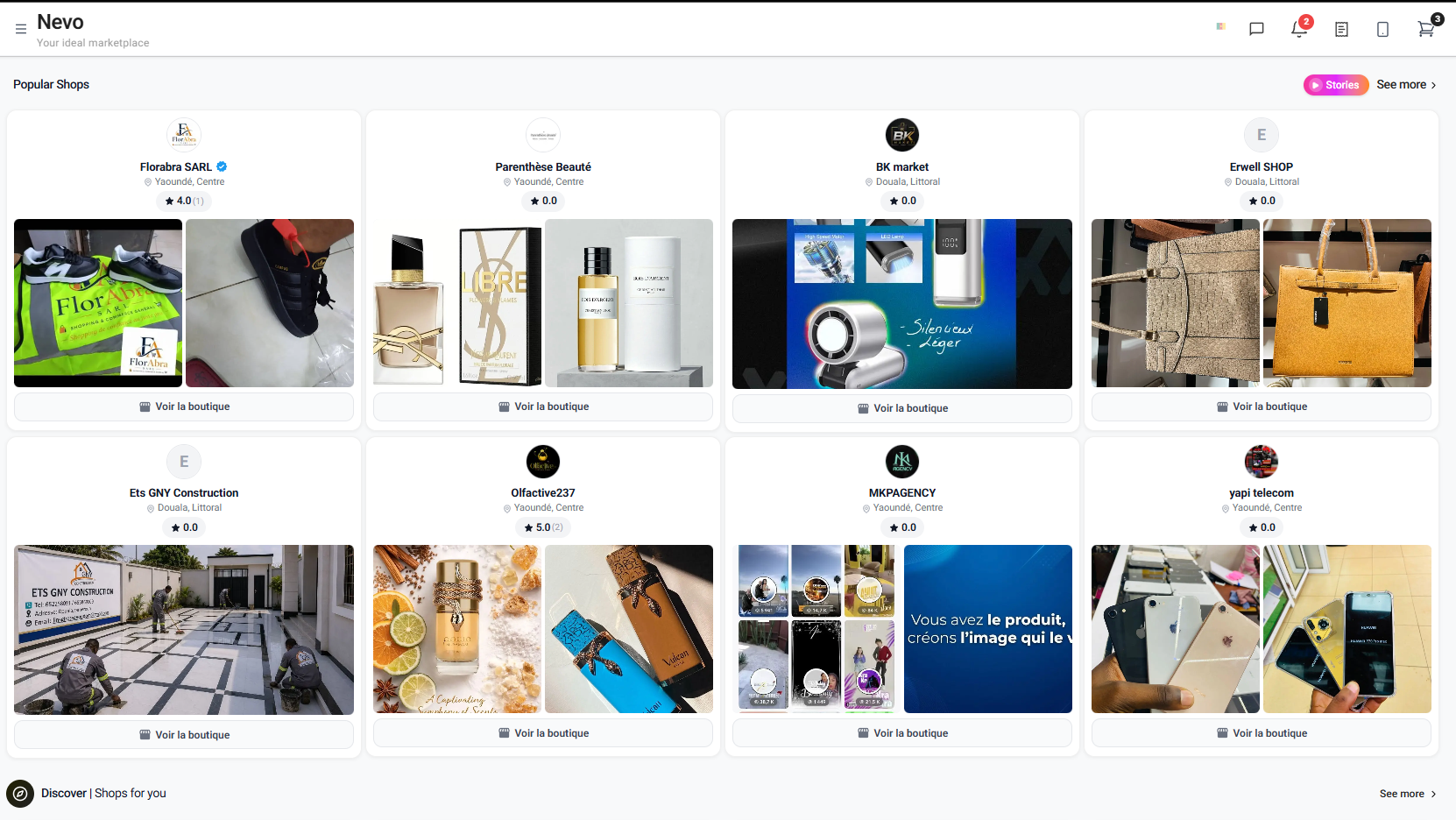 Nevo Market — Plateforme E-commerce 🛒